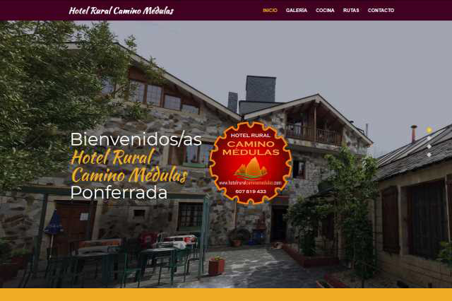 Portada web Hotel Rural Camino Médulas